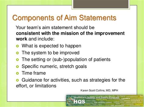 what is an example of a smart aim statement