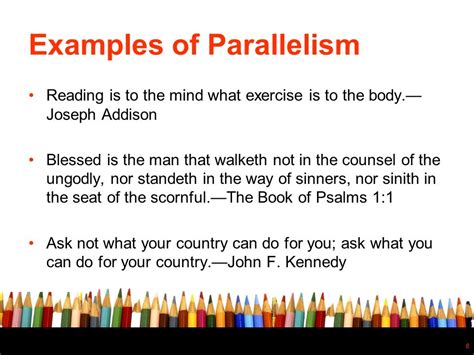 what is an example of parallelism in poetry