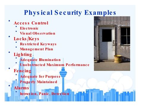 what is an example of physical security