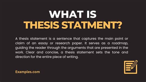 what is an example of thesis example
