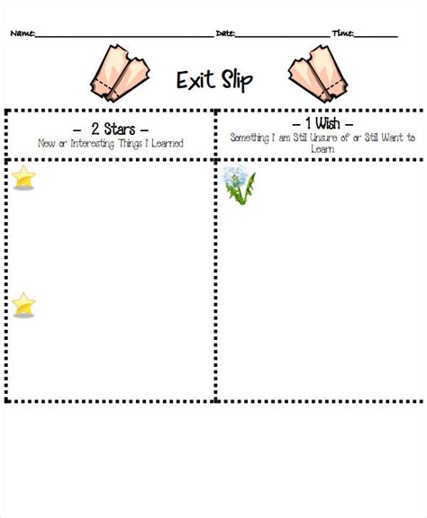 What Is An Exit Slip In Teaching