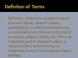 what is an important term