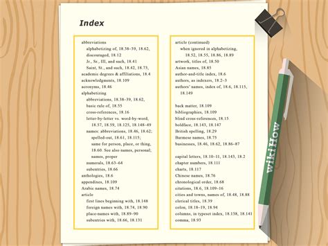 What Is An Index In Writing