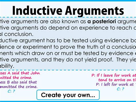 what is an inductive argument in math
