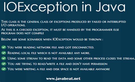 What Is An Ioexception Java