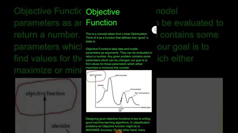 what is an objective function in machine learning