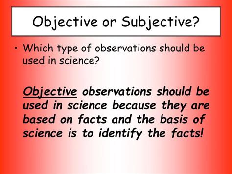what is an objective observation in science
