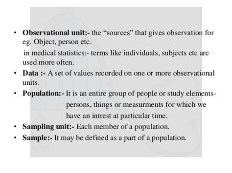 what is an observational unit in statistics example