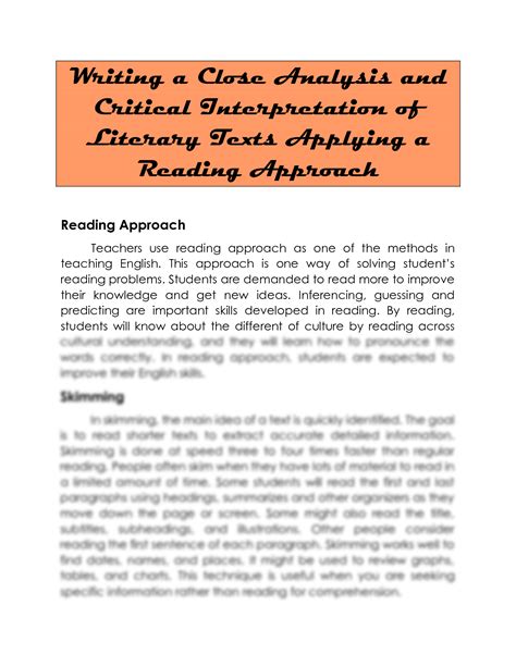 what is analysis and interpretation in reading