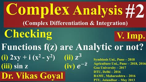 what is analytic function in complex analysis with example