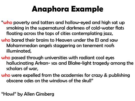 what is anaphora with example