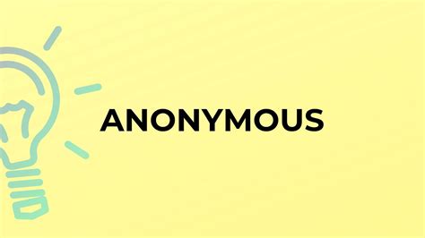what is another name for anonymous
