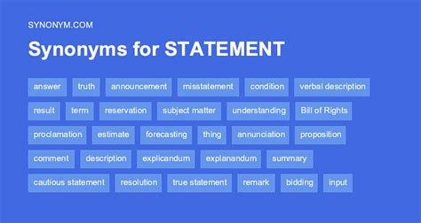 What Is Another Name For Statement