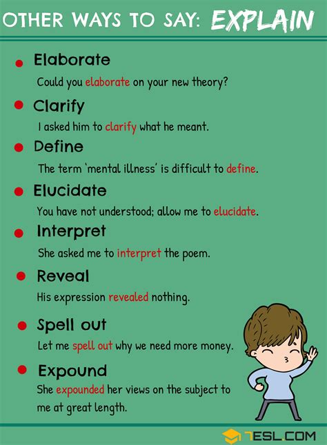 what is another term for explain