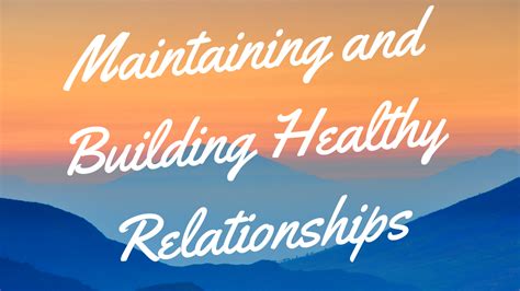 what is another word for building and maintaining relationships