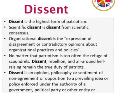 what is another word for dissent