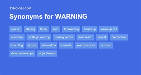 what is another word for warning