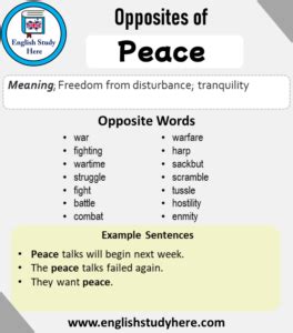 what is antonym of peaceful