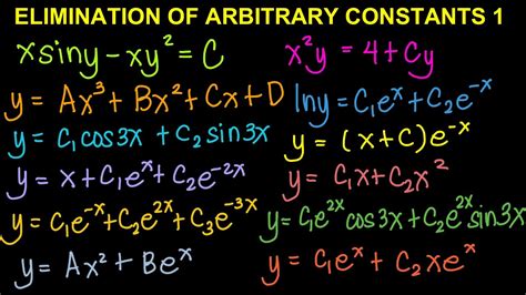what is arbitrary constant give example