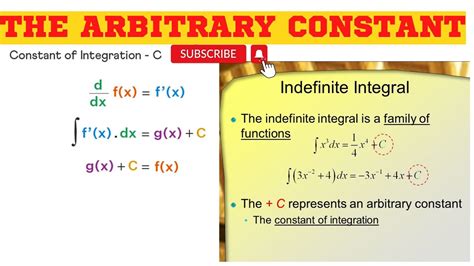 what is arbitrary constant in calculus