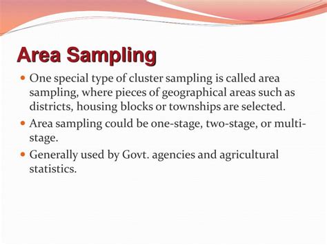 what is area sampling technique