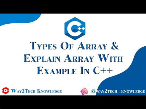 what is array explain types of array with example