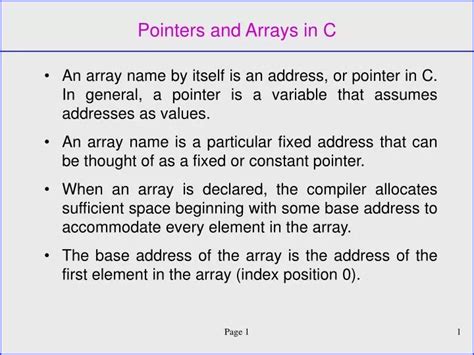 what is array of pointers class 12