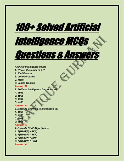 Artificial Intelligence Mcq