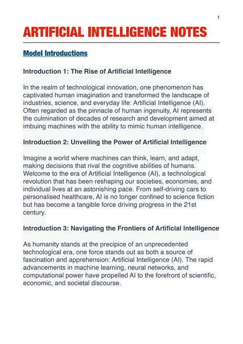 Artificial Intelligence Note pdf download LectureNotes for free