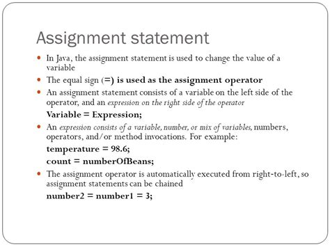 what is assignment statement in programming