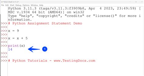 what is assignment statements in python