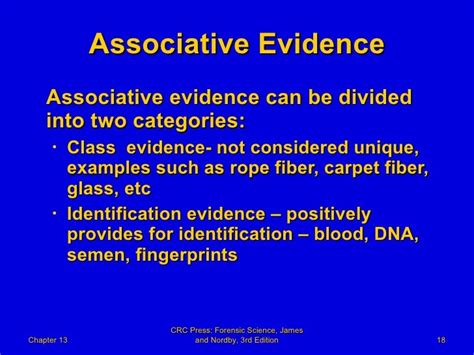 what is associative evidence in forensic science