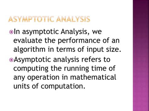 what is asymptotic analysis in data structure