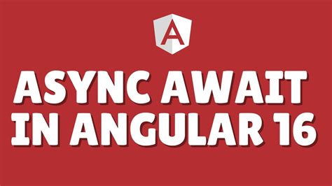 what is async and await in angular