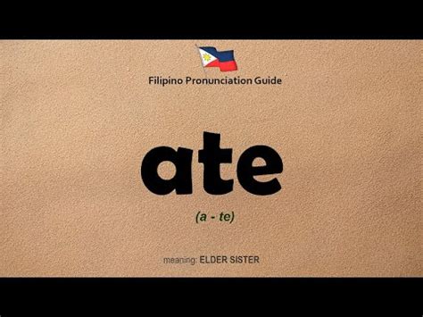 what is ate in tagalog