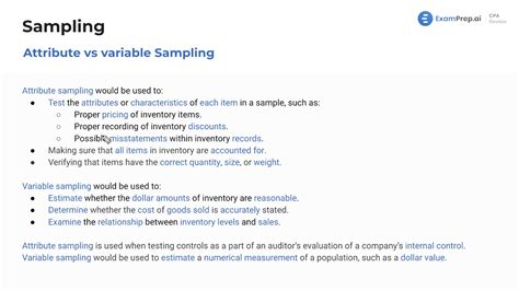 what is attribute sampling and variable sampling