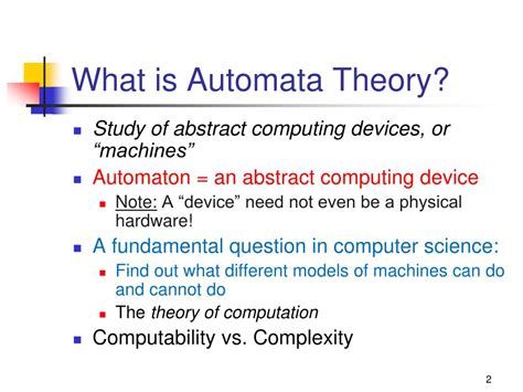 what is automata in computer science