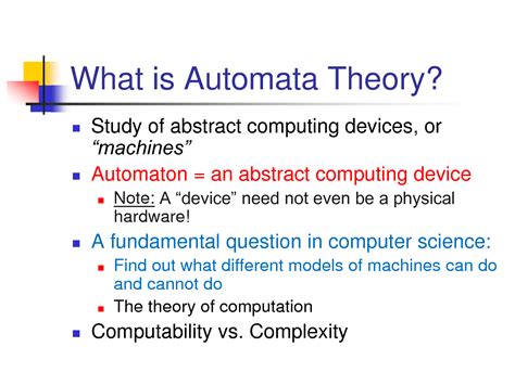 what is automata theory and formal languages in computer science