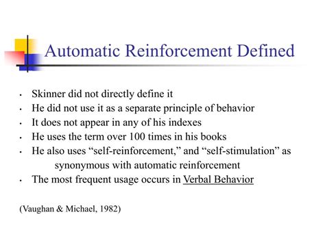 what is automatic reinforcement in aba
