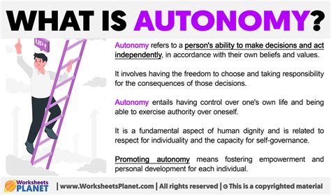 what is autonomy in ethics quizlet