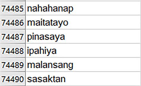 what is available in tagalog