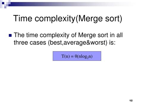 What Is Average Case Time Complexity Of Merge Sort
