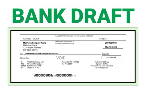 what is bank draft with example pdf