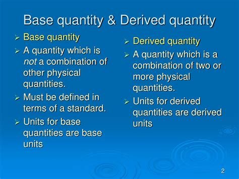 What Is Base Quantity Simple Definition