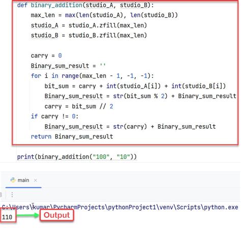 what is binary in python with example