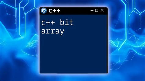What Is Bit_Array In C
