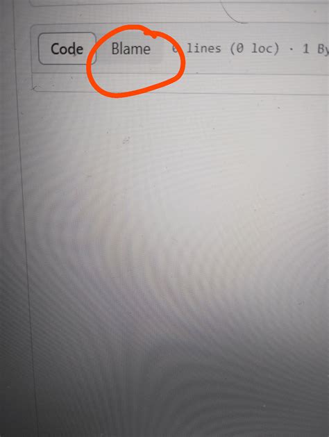 what is blame tab in github