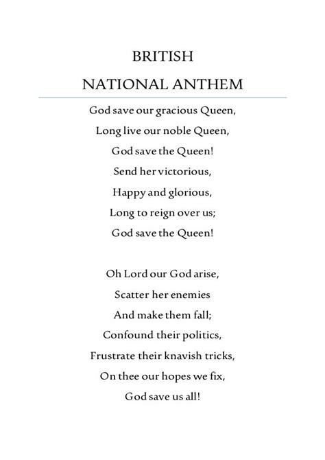 what is british national anthem