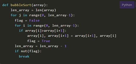 what is bubble sort algorithm in python