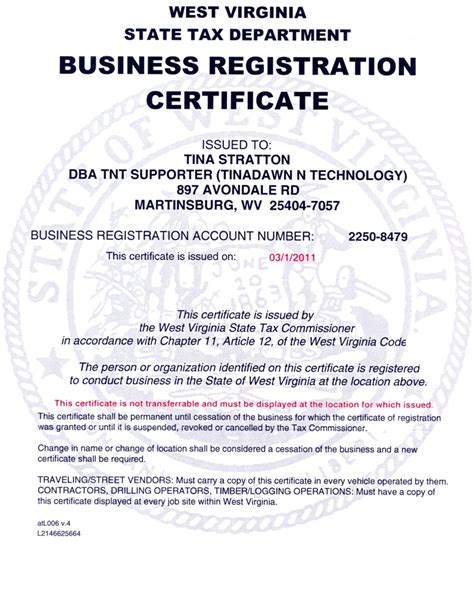 what is business name registration certificate